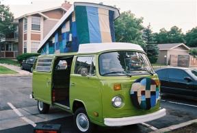 Green VW Camper